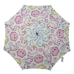Cute Doodle Cartoon Seamless Pattern Hook Handle Umbrellas (medium) by Vaneshart