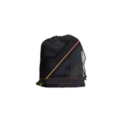 Gradient Geometric Shapes Dark Background Drawstring Pouch (xs) by Vaneshart