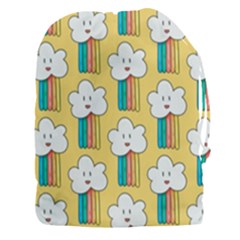 Smile Cloud Rainbow Pattern Yellow Drawstring Pouch (3xl) by Vaneshart