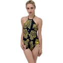 American Golden Ancient Totems Go with the Flow One Piece Swimsuit View1