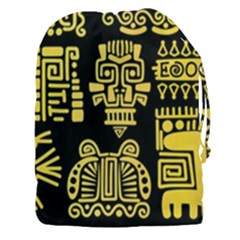 American Golden Ancient Totems Drawstring Pouch (3xl) by Vaneshart
