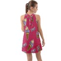 Seamless Pattern Patches With Ice Cream Halter Tie Back Chiffon Dress View2