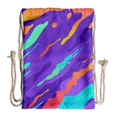 Multicolored Abstract Background Drawstring Bag (large) by Vaneshart