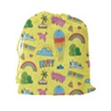 Travel Pattern Drawstring Pouch (2XL) View2