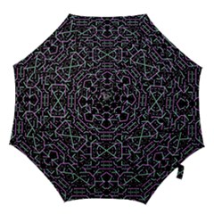 Lines And Dots Motif Geometric Seamless Pattern Hook Handle Umbrellas (medium) by dflcprintsclothing