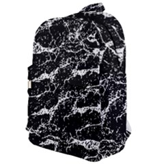 Black And White Abstract Textured Print Classic Backpack by dflcprintsclothing