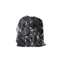 Black And White Intricate Geometric Print Drawstring Pouch (Small) View2