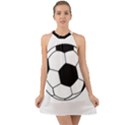 Soccer Lovers Gift Halter Tie Back Chiffon Dress View1