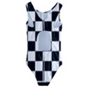 Chess board background design Kids  Cut-Out Back One Piece Swimsuit View2