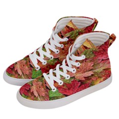 Spring Leafs Women s Hi-top Skate Sneakers by Sparkle