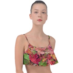 Spring Leafs Frill Bikini Top by Sparkle