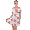 Strawberries-pattern-design Off Shoulder Velour Dress View1