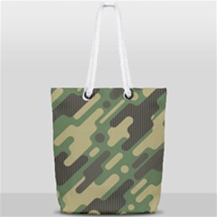 Camouflage-pattern-background Full Print Rope Handle Tote (small) by Vaneshart