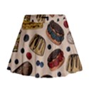 Seamless-pattern-with-sweet-cakes-berries Mini Flare Skirt View1