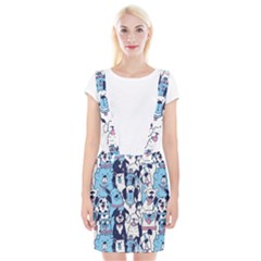 Dogs-seamless-pattern Braces Suspender Skirt by Vaneshart