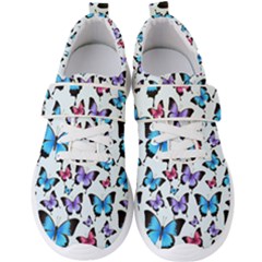 Decorative-festive-trendy-colorful-butterflies-seamless-pattern-vector-illustration Men s Velcro Strap Shoes by Vaneshart