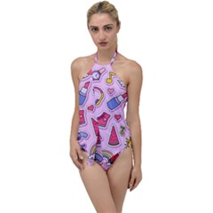 Fashion Patch Set Go With The Flow One Piece Swimsuit by Vaneshart