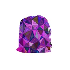 Triangular-shapes-background Drawstring Pouch (medium) by Vaneshart