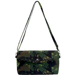 Military Background Grunge-style Removable Strap Clutch Bag by Vaneshart