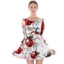 Ladybugs-pattern-texture-watercolor Long Sleeve Skater Dress View1