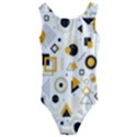 Flat-geometric-shapes-background Kids  Cut-Out Back One Piece Swimsuit View1