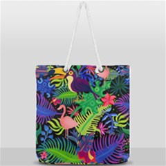 Tropical-exotic-colors-seamless-pattern Full Print Rope Handle Tote (large) by Vaneshart