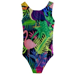 Tropical-exotic-colors-seamless-pattern Kids  Cut-out Back One Piece Swimsuit by Vaneshart