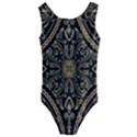Zentangle-styled-ornament-pattern Kids  Cut-Out Back One Piece Swimsuit View1