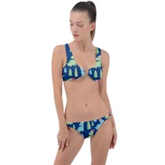 Cute-dinosaurs-animal-seamless-pattern-doodle-dino-winter-theme Ring Detail Crop Bikini Set by Vaneshart