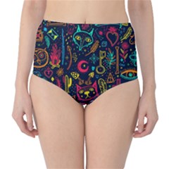 Sketch-graphic-illustration Classic High-waist Bikini Bottoms by Vaneshart