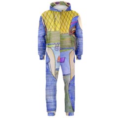 Swimmer By Pool Hooded Jumpsuit (men)  by snowwhitegirl