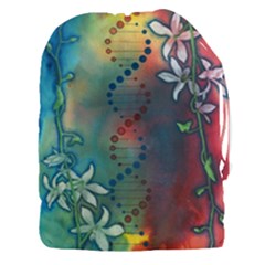 Flower Dna Drawstring Pouch (3xl) by RobLilly