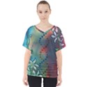 Flower Dna V-Neck Dolman Drape Top View1