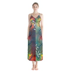 Flower Dna Button Up Chiffon Maxi Dress by RobLilly