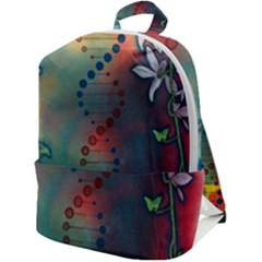 Flower Dna Zip Up Backpack by RobLilly