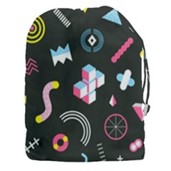 Memphis Design Seamless Pattern Drawstring Pouch (3xl) by BangZart