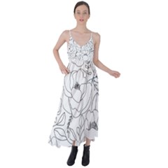 Contemporary Nature Seamless Pattern Tie Back Maxi Dress by BangZart