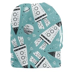 Cute Seamless Pattern With Rocket Planets Stars Drawstring Pouch (3xl) by BangZart