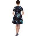 Colorful abstract pattern consisting glowing lights luminescent images marine plankton dark background Sailor Dress View2