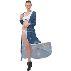 Seamless Galaxy Pattern Maxi Chiffon Beach Wrap by BangZart