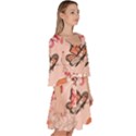 Beautiful seamless spring pattern with roses peony orchid succulents Velour Kimono Dress View3