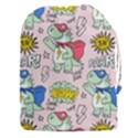 Seamless pattern with many funny cute superhero dinosaurs t rex mask cloak with comics style Drawstring Pouch (3XL) View1