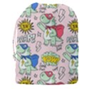 Seamless pattern with many funny cute superhero dinosaurs t rex mask cloak with comics style Drawstring Pouch (3XL) View2