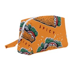 Seamless Pattern With Taco Wristlet Pouch Bag (medium) by BangZart