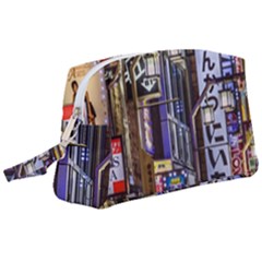 Shinjuku District Urban Night Scene, Tokyo Japan Wristlet Pouch Bag (large) by dflcprintsclothing