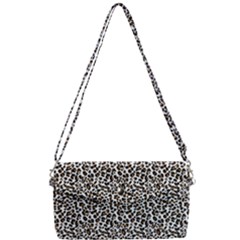 Leopard Spots Pattern, Geometric Dots, Animal Fur Print Removable Strap Clutch Bag by Casemiro