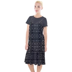 Black And White Ethnic Ornate Pattern Camis Fishtail Dress by dflcprintsclothing