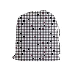 Pattern Petit Carreaux Drawstring Pouch (xl) by kcreatif