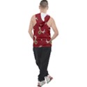 Cute reindeer head with star red background Men s Sleeveless Hoodie View2