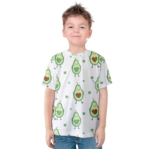 Cute Seamless Pattern With Avocado Lovers Kids  Cotton Tee by BangZart
